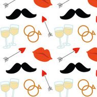 Wedding celebration seamless pattern