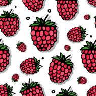 Raspberry seamless pattern for your design N4