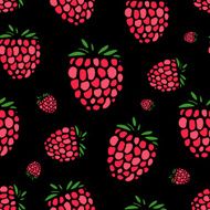 Raspberry seamless pattern for your design N5