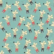 seamless pattern with mice
