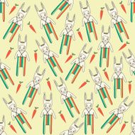 Seamless pattern with rabbits N4