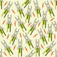 Seamless pattern with rabbits N5