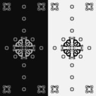Decorative design elements Black and white background