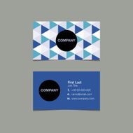 simple name card template triangle style