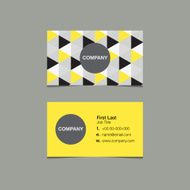 simple name card template triangle style N2