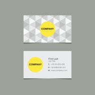 simple name card template triangle style N3