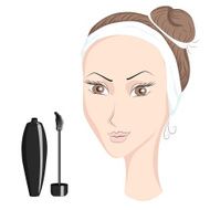 Girl with make up ink for eyelashes N2