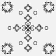 Decorative design elements Tile Natural ornament N2
