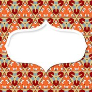 Frame in the Mexican style on background with geometric