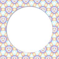 Abstract circular design element on the mosaic background