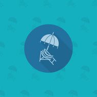 Summer and Beach Simple Flat Icon N12