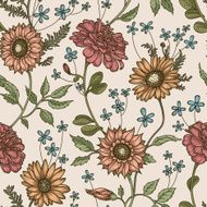 Seamless pattern with flowers N68