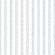 Seamless striped pattern with ropes and chains