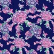 Dramatic Vector Floral Pattern
