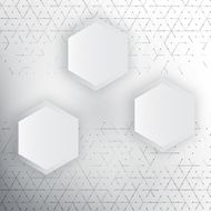 Vector abstract 3d hexagonal N14