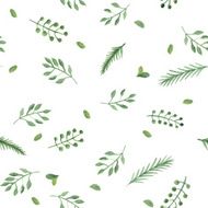 hand draw leaves seamless pattern N2