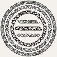 Decorative ornate design elements and brushes for illustrator