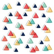 curved Triangle pattern pastel color and outline overlap
