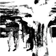 Vector Illustration Hand painted black on white background