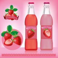 Strawberry juice vector