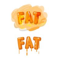 fat letters design nutrient concept - vector illustration