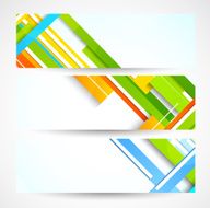 Set of banners with lines N2