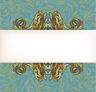 Abstract floral card N2