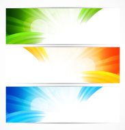 Set of bright banners