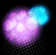 Background with glitter circles