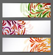 Set of floral banners N2