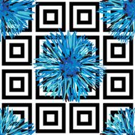 Abstract floral background with cornflowers