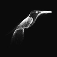 Neon abstract hummingbird N5