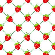 strawberry seamless dotted white