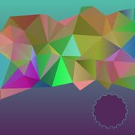 Fantasy background with colored triangles