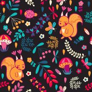 Seamless pattern with cartoon characters N2
