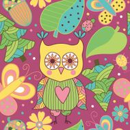Seamless pattern with cartoon characters N3