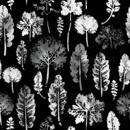 watercolor pattern of leaves seamless texture background N5