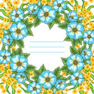 Frame with floral background N18