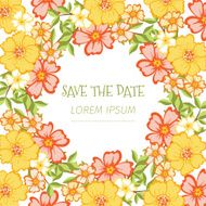 Frame with floral background N19