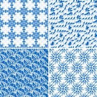 set of abstract blue texture pattern background