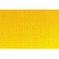 Metal holed grid background yellow hole