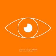 Stock Vector Linear icon eyes Flat design N2
