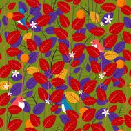 lovely leaf seamless pattern N5