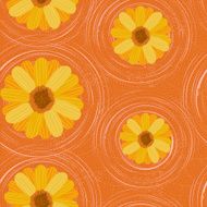 daisies flowers seamless floral pattern N2