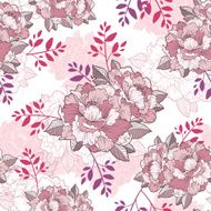elegant peony seamless floral pattern background N4