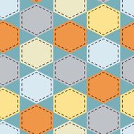 Textile seamless hexagons background