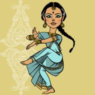 Indian woman vector illustration N3