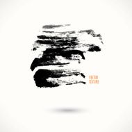 Hand painted black smear paint on white background N2