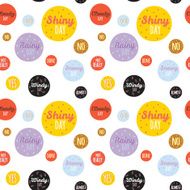 Childish pattern with cute smiley weather icons N13