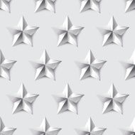 Silver star seamless background